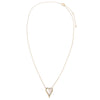  Small Diamond Outlined Colored Stone Heart Necklace 14K - Adina Eden's Jewels