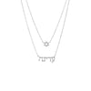 14K White Gold Diamond Pave Star Of David X Hebrew Nameplate Two In One Necklace 14K - Adina Eden's Jewels