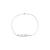 14K White Gold Diamond Accented Mini Monogram Bracelet 14K - Adina Eden's Jewels