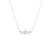 14K White Gold Solid Heart Accented Nameplate Necklace 14K - Adina Eden's Jewels