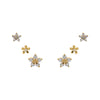 14K Gold Diamond Multi Flower Stud Earring Combo Set 14K - Adina Eden's Jewels