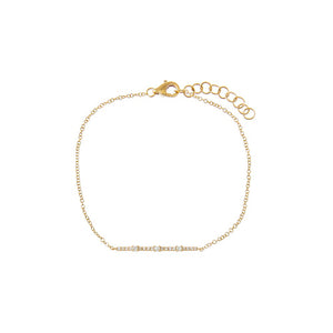 Scattered Diamond Bar Bracelet 14K - Adina Eden's Jewels