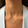  Diamond Pave Star Of David X Hebrew Nameplate Two In One Necklace 14K - Adina Eden's Jewels