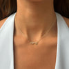  Diamond Pave Hebrew Nameplate Necklace 14K - Adina Eden's Jewels