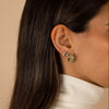 Colored CZ X Baguette Cluster Stud Earring - Adina Eden's Jewels