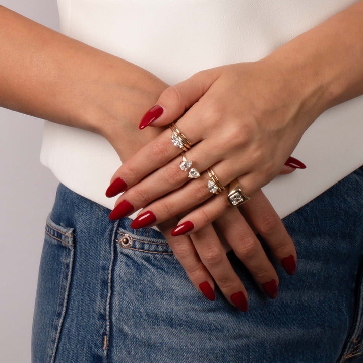 Lab Grown Diamond Marquise Coil Wrap Ring 14K - Adina Eden's Jewels