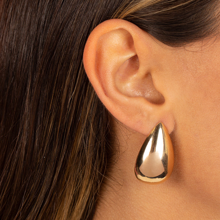 Chunky Everyday Hoop Earrings - 14k Solid Gold | Simple & Dainty