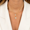  Pavé Colored Evil Eye Disc Necklace - Adina Eden's Jewels