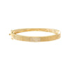  Diamond Pave Rectangle Accented Ridged Bangle 14K - Adina Eden's Jewels