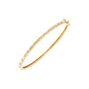 14K Gold Diamond X Solid Square Bangle 14K - Adina Eden's Jewels