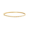  Diamond X Solid Square Bangle 14K - Adina Eden's Jewels