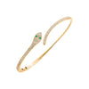 14K Gold Diamond Pave Snake Bangle 14K - Adina Eden's Jewels