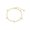 Gold Pearl Shaker Paperclip Link Bracelet - Adina Eden's Jewels