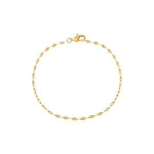 Gold / 6.75" Shiny Baby Mariner Chain Bracelet - Adina Eden's Jewels