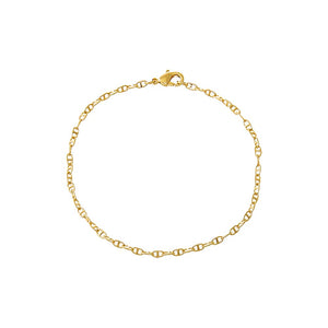 Gold / 6.75" Solid Mariner Chain Bracelet - Adina Eden's Jewels