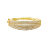 Pave X Baguette Wide Graduated Fancy Bangle Bracelet - Adina Eden's Jewels