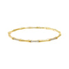 Solid/Pave Thin Bamboo Bangle Bracelet - Adina Eden's Jewels