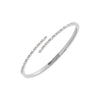 Silver Pave Thin Overlap Claw Bangle Bracelet - Adina Eden's Jewels