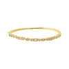 Gold CZ Multi Shape Bezel Tennis Bangle Bracelet - Adina Eden's Jewels