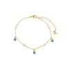 Turquoise Pearl X Turquoise Bezel Shaker Bracelet - Adina Eden's Jewels