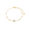 Gold Pave Star X Diamond By The Yard Bracelet - Adina Eden's Jewels