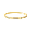 Gold Pave Accented Bangle Bracelet - Adina Eden's Jewels