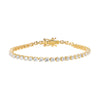  Lab Grown Diamond Three Prong Tennis Bracelet 14K - Adina Eden's Jewels