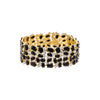 Black Colored CZ Triple Row Tennis Bracelet - Adina Eden's Jewels