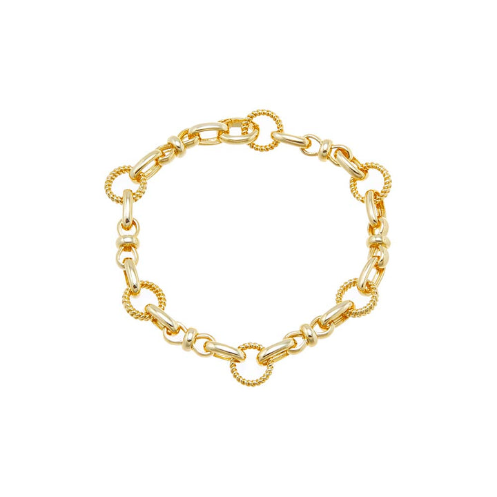 Gold Chunky Rounded Link Chain Bracelet - Adina Eden's Jewels