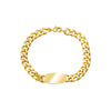 Gold Engraveable Solid ID Cuban Link Bracelet - Adina Eden's Jewels