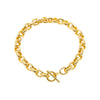 Gold Chunky Chain Link Toggle Bracelet - Adina Eden's Jewels