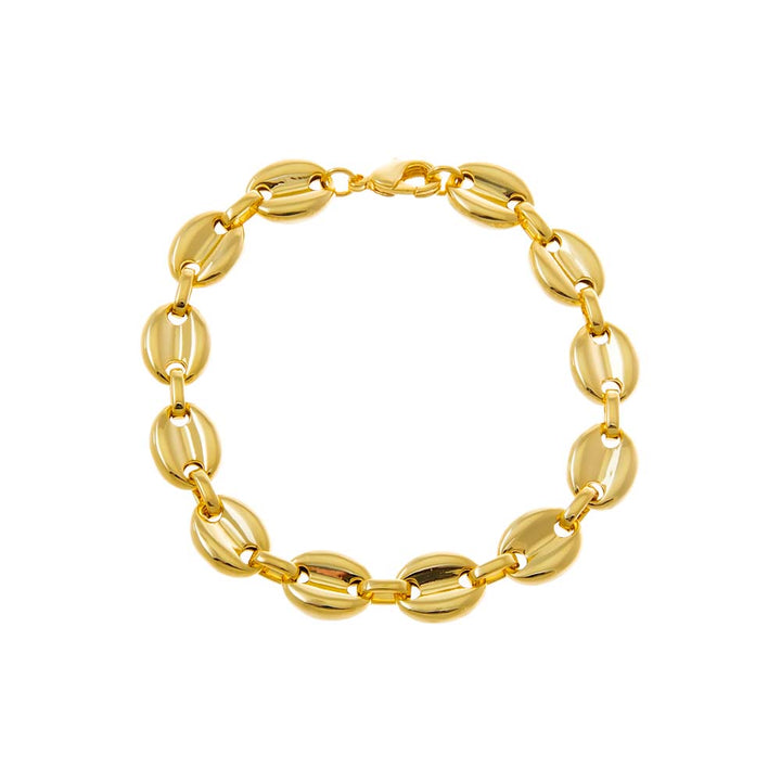 Gold Solid Chunky Mariner Link Bracelet - Adina Eden's Jewels