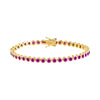 Magenta Colored Bezel Tennis Bracelet - Adina Eden's Jewels