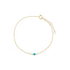 Turquoise Turquoise Solitaire Chain Bracelet 14K - Adina Eden's Jewels