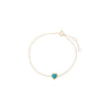 Turquoise Diamond Pave Colored Stone Heart Bracelet 14K - Adina Eden's Jewels