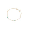 Turquoise Turquoise By The Yard Bezel Bracelet 14K - Adina Eden's Jewels