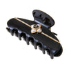 Pearl Flower W/ Rhinestone Large Claw Clip - Adina Eden's Jewels