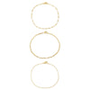 Gold Mariner & Rope Chain Bracelet Combo Set - Adina Eden's Jewels