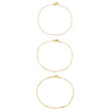 Gold Dainty Beaded Ball Chain Bracelet Combo Set - Adina Eden's Jewels