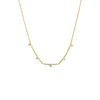 Gold CZ Accented Bar Chain Necklace - Adina Eden's Jewels