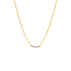 Gold CZ Bar Paperclip Necklace - Adina Eden's Jewels