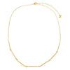  CZ Bezel Bar Chain Necklace - Adina Eden's Jewels