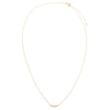  CZ Bezel Curved Bar Pendant Necklace 14K - Adina Eden's Jewels