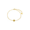 Gold CZ Mini Flower Charm Bracelet - Adina Eden's Jewels