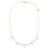  CZ Pave Dangling Mini Bar Necklace - Adina Eden's Jewels