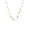 Gold CZ Scattered Paperclip Necklace - Adina Eden's Jewels