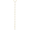 Gold CZ Teardrop Drop Lariat Necklace - Adina Eden's Jewels