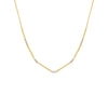 Gold CZ X Bar Chain Necklace - Adina Eden's Jewels