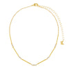  CZ X Bar Chain Necklace - Adina Eden's Jewels