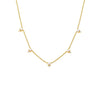 Gold CZ X Pearl Dangling Necklace - Adina Eden's Jewels